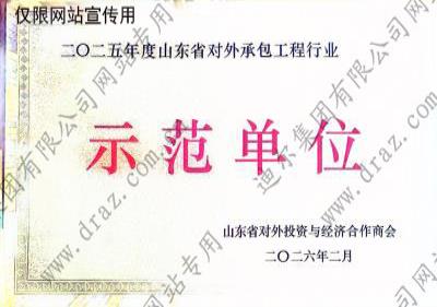 山東省對外承包工程行業示范單位